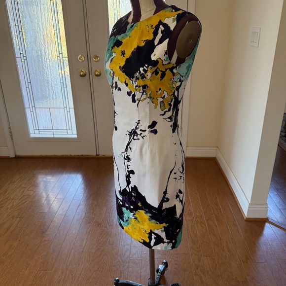 Tahari Sleeveless Multicolor Sheath Cocktail Dress Party Career Women's Size 4 - Picture 2 of 11
